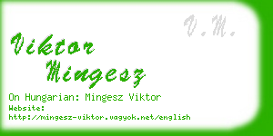 viktor mingesz business card